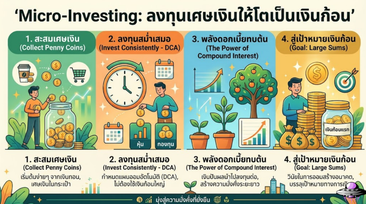 Micro-Investing ลงทุนเศษเงินให้โตเป็นเงินก้อน