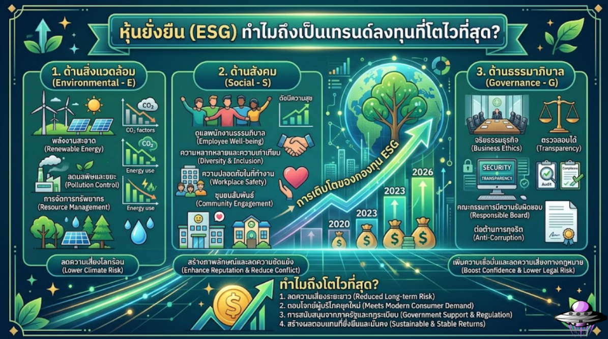 หุ้นยั่งยืน (ESG) ทำไมถึงเป็นเทรนด์ลงทุนที่โตไวที่สุด?